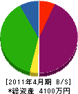 岩井組 貸借対照表 2011年4月期