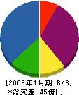 田中電気 貸借対照表 2008年1月期