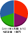 安蔵電気 貸借対照表 2011年3月期