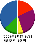 高橋土木 貸借対照表 2009年9月期