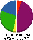 三井商会 貸借対照表 2011年9月期