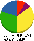 松田組 貸借対照表 2011年1月期