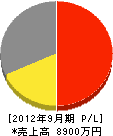 川島工業 損益計算書 2012年9月期