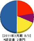 新日本ロードメンテナンス 貸借対照表 2011年3月期
