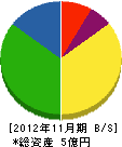 石田塗装店 貸借対照表 2012年11月期