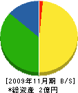 日昇製作所 貸借対照表 2009年11月期