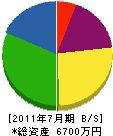 ワタナベ 貸借対照表 2011年7月期