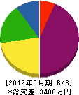 北田造園 貸借対照表 2012年5月期