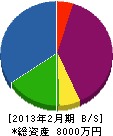 黒澤建設 貸借対照表 2013年2月期