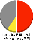 中九州インテック 損益計算書 2010年7月期