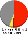 藤田建設 損益計算書 2010年11月期