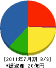 岡本電気 貸借対照表 2011年7月期