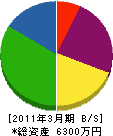 中野 貸借対照表 2011年3月期