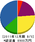 菊地建設工業 貸借対照表 2011年12月期