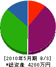 川原海事 貸借対照表 2010年5月期