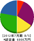 竹之内組 貸借対照表 2012年7月期