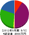 山本空調サービス 貸借対照表 2012年9月期