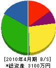福井技建 貸借対照表 2010年4月期