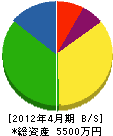 細田斫工業 貸借対照表 2012年4月期