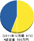 中川造園 貸借対照表 2011年12月期 中川造園 貸借対照表 2011年12月期