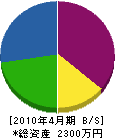 吉弘建設 貸借対照表 2010年4月期