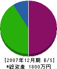 潮田建設 貸借対照表 2007年12月期