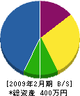 弘栄建設 貸借対照表 2009年2月期