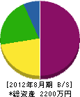 富岡ガーデン 貸借対照表 2012年8月期