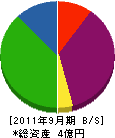 松田組 貸借対照表 2011年9月期