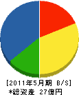 太田建設 貸借対照表 2011年5月期