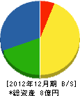 三愛通信 貸借対照表 2012年12月期