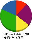 松本興業 貸借対照表 2012年9月期