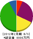 木村産業 貸借対照表 2012年2月期