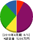 斉藤建設 貸借対照表 2010年4月期