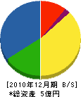 永田建設 貸借対照表 2010年12月期