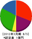 上田技建社 貸借対照表 2012年3月期