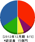山﨑組 貸借対照表 2012年12月期