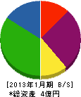 トキワ工芸社 貸借対照表 2013年1月期