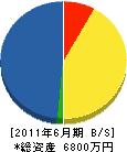 和田組 貸借対照表 2011年6月期