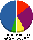 江州造園 貸借対照表 2008年1月期