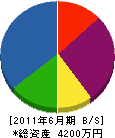 増田設備工業所 貸借対照表 2011年6月期