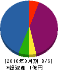 ヤマグチ電設 貸借対照表 2010年3月期