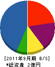 大竹建設 貸借対照表 2011年9月期