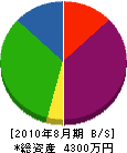 石川工業所 貸借対照表 2010年8月期