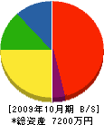 佐藤産業建設 貸借対照表 2009年10月期
