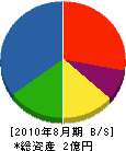 石川工務店 貸借対照表 2010年8月期
