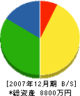 徳島建設 貸借対照表 2007年12月期