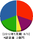 川惣建設 貸借対照表 2012年5月期