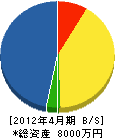 松尾土木 貸借対照表 2012年4月期