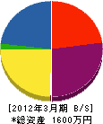 濱田工務店 貸借対照表 2012年3月期